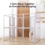 Clear Acrylic Dog Play Pen Indoor (White, 23.6H, 8) - Image 2