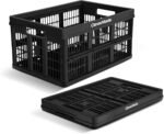 CleverMade Collapsible Utility Crate For Storage, 45L 1 Pack, Obsidian