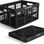CleverMade Collapsible Utility Crate For Storage, 45L 1 Pack, Obsidian