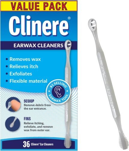 Clinere® Ear Cleaners, Ear Wax Removal Tool, Itch Relief, cleaning 36 Count