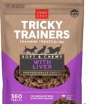 Cloud Star Tricky Trainers Soft & Chewy Dog Treats, Liver, 14 oz Bag