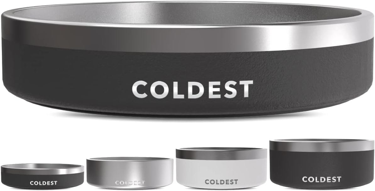 Coldest Dog Bowl, Insulated Stainless Steel Bowl (Stealth Black, 21 oz) Coldest Dog Bowl, Insulated Stainless Steel Bowl (Stealth Black, 21 oz)