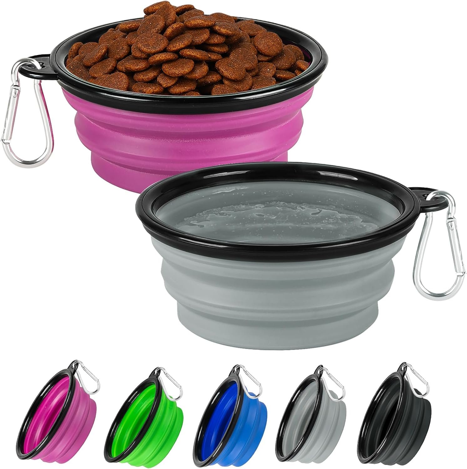 Collapsible Dog Bowl for Travel,2-Pack 12oz Pet Portable Water Food Bowls Collapsible Dog Bowl for Travel,2-Pack 12oz Pet Portable Water Food Bowls