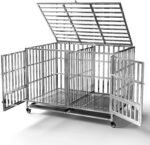 Collapsible Stainless Steel Dog Crate, 48"