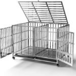 Collapsible Stainless Steel Dog Crate, 48″