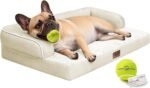 Comfort Expression Washable Dog Bed with Bolster for Medium to Large Dogs