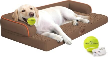 Comfort Expression Waterproof XXL Dog Bed with Bolster for Extra Large Dogs