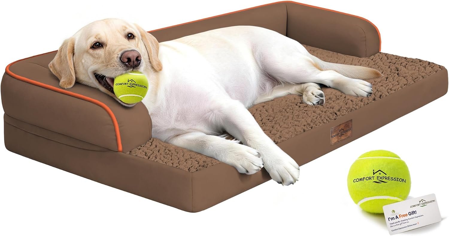 Comfort Expression Waterproof XXL Dog Bed with Bolster for Extra Large Dogs Comfort Expression Waterproof XXL Dog Bed with Bolster for Extra Large Dogs