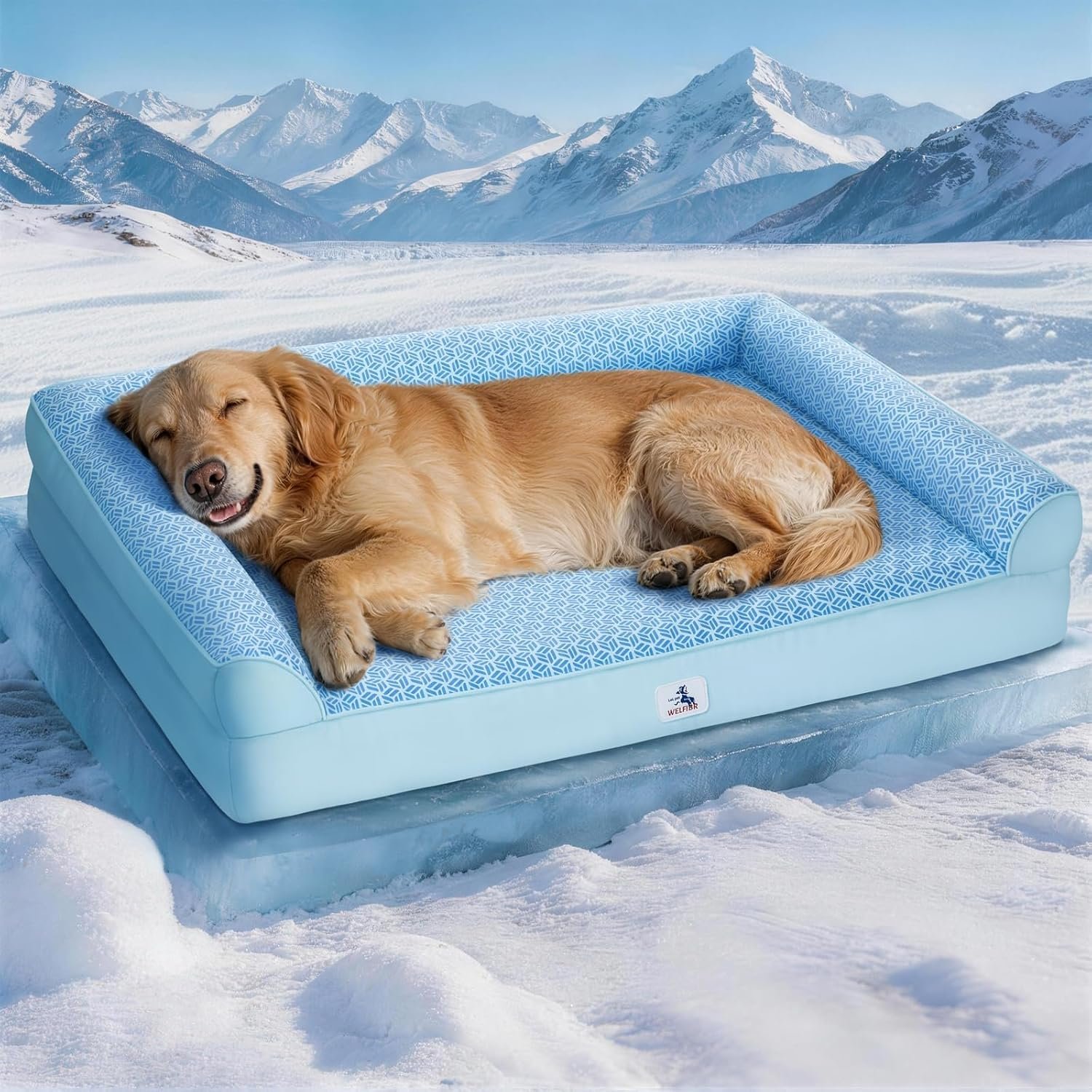 Cooling Dog Bed with PCM, Instant Chill Pet Sofa for Large, Indoor Outdoor Cooling Dog Bed with PCM, Instant Chill Pet Sofa for Large, Indoor Outdoor