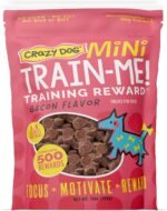 Crazy Dog Mini Train-Me! Training Treats, Bacon, 10 oz Bag, 500 Treats
