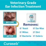 Curaseb Cat & Dog Ear Infection Treatment Wipes – Soothes Itchy & Inflamed Ears – Cleans Debris and Buildup – 100 Count - Image 2