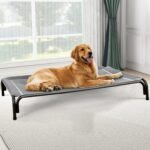 Czpalo Outdoor Elevated Dog Bed for Large Sized Dogs, No-Tool Assembly.
