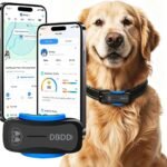DBDD GPS Dog Tracker with Subscription,Virtual Fence&Health Monitor,IP67,BK
