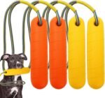 DEAYOU 4 Pack Dog Pool Toys, Interactive Dog Water Floating Toys with Rope, Fetch Training Bumpers Retrieving Dummy, Pet Throw Toy for Outdoor, Summer, Playing, Tug Game, Retriever