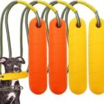 DEAYOU 4 Pack Dog Pool Toys, Interactive Dog Water Floating Toys with Rope, Fetch Training Bumpers Retrieving Dummy, Pet Throw Toy for Outdoor, Summer, Playing, Tug Game, Retriever