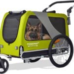 DOGGYHUT® Premium XL Pet Bike Trailer & Stroller Up to 100 lbs (Lime Green)