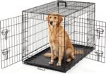 DUMOS 36 Inch Dog Crate, Foldable Small Medium Dog Cage Pet Kennel