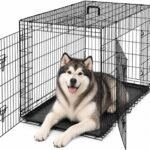 DUMOS 48 Inch Dog Crate, Puppy Small Medium Foldable Dog Cage Pet Kennel