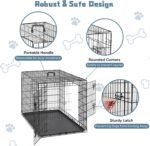 DUMOS 48 Inch Dog Crate, Puppy Small Medium Foldable Dog Cage Pet Kennel - Image 2