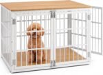 DUMOS Dog Crate Furniture 38 Inch Indoor Crate Dog Cage Wooden Kennel