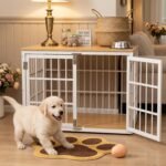 DUMOS Dog Crate Furniture 38 Inch Indoor Crate Dog Cage Wooden Kennel - Image 2