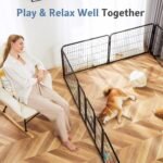 DUMOS Dog Playpen 24 Inch 8 Panels Indoor Outdoor Metal Pet Fence - Image 2