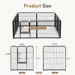 DUMOS Dog Playpen 32 Inch 8 Panels Indoor Outdoor Metal Pet Fence - Image 2