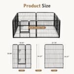 DUMOS Dog Playpen 40 Inch 8 Panels Indoor Outdoor Metal Pet Fence - Image 2