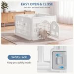 DUMOS Dog Playpen, Plastic Indoor Pet Fence for Small Dogs 4 Panels 24 Inch - Image 2
