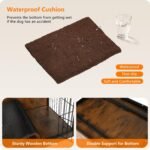 DWANTON 38.5" XL Dog Crate Furniture with Cushion, Large Dog Kennel Indoor - Image 2