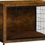 DWANTON 38.5″ XL Dog Crate Furniture with Cushion, Large Dog Kennel Indoor