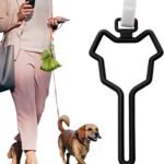 Dalzom® 2Pcs Dog Poop Bag Holder, Premium Waste Bag Holder Carrier for Leash, Dog Poop Bag Dispenser for Walking Running Bicycle Accessory (Black)