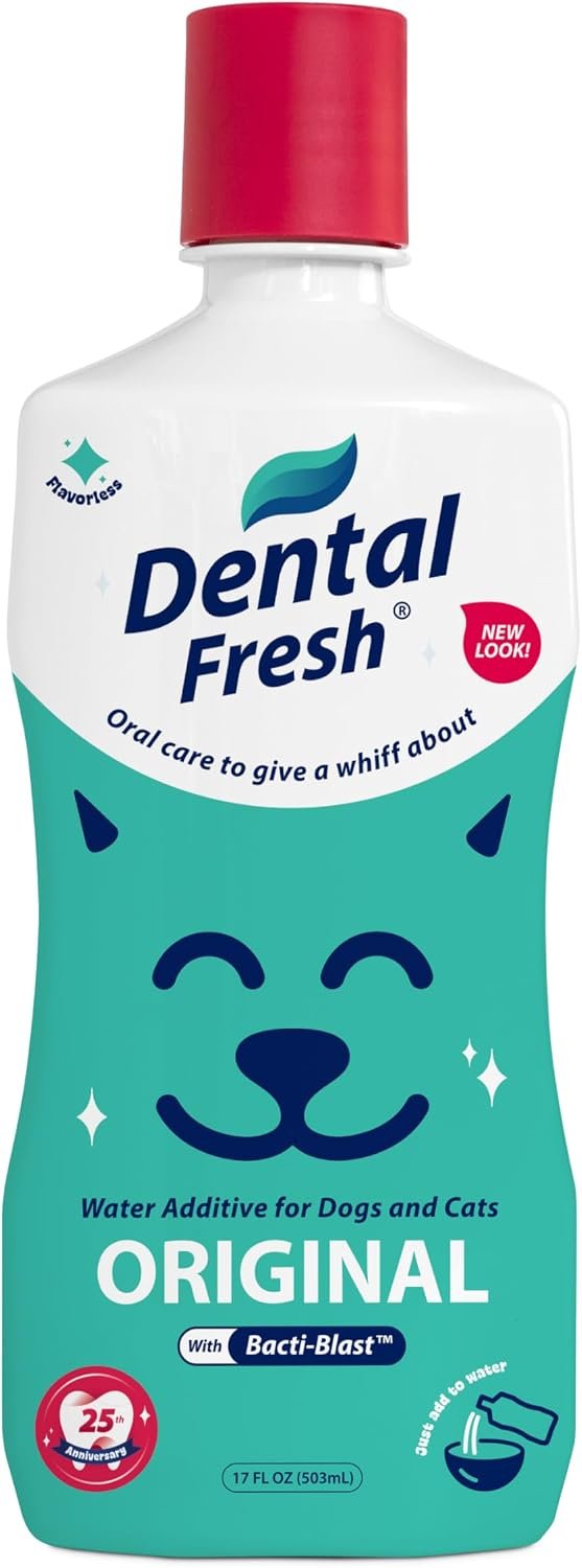Dental Fresh Water Additive for Dogs & Cats, Flavorless, 17 fl oz Dental Fresh Water Additive for Dogs & Cats, Flavorless, 17 fl oz