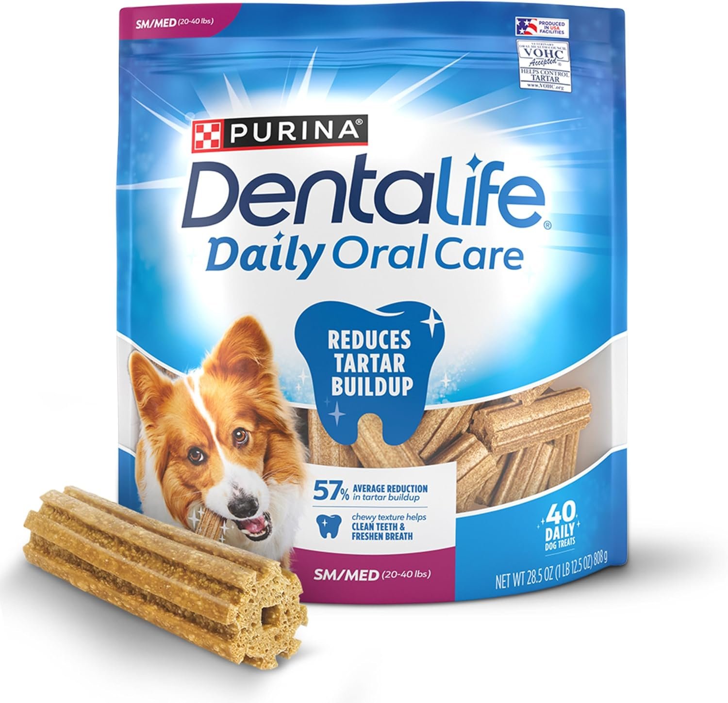 Dentalife Daily Oral Care Dog Treats for Small to Medium Dogs, 40 ct. Dentalife Daily Oral Care Dog Treats for Small to Medium Dogs, 40 ct.