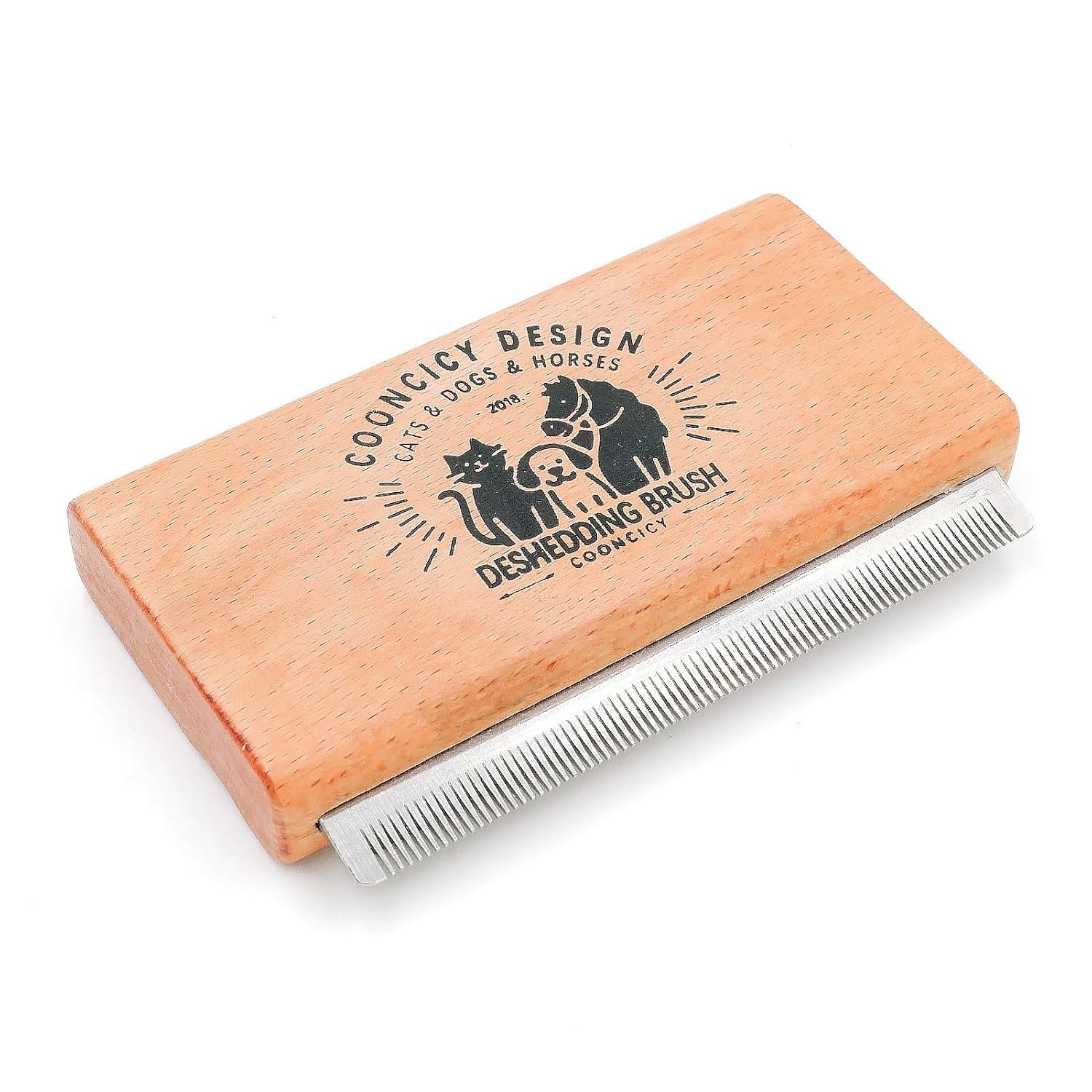Deshedding Dog Brush with Wood Handle Deshedding Dog Brush with Wood Handle