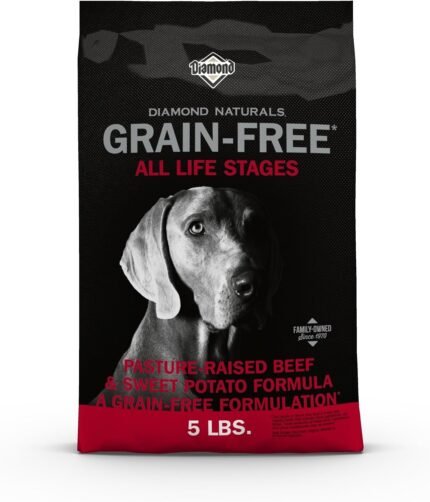 Diamond Naturals Grain Free Real Meat Recipe Premium Dry Dog Food With Real Pasture Raised Beef 5Lb