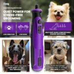 Diamondg Cordless Dog Nail Grinder - Quiet Sound with LED Light, Purple - Image 2