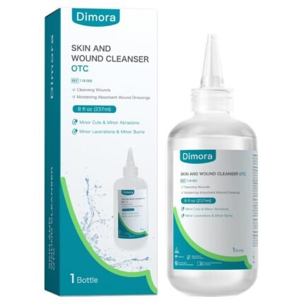 Dimora Skin and Wound Cleanser, First Aid Wound Wash Solution 8oz/237ml