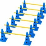Dog Agility Equipment 12Inch Backyard Obstacle Course Agility Cones Hurdles