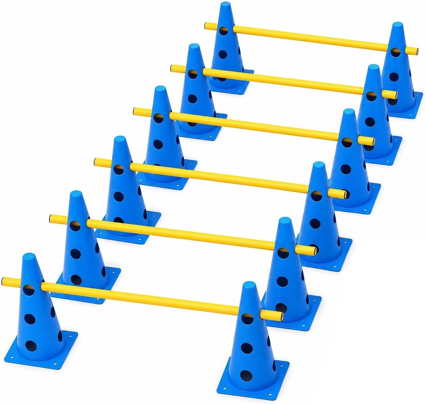 Dog Agility Equipment 12Inch Backyard Obstacle Course Agility Cones Hurdles Dog Agility Equipment 12Inch Backyard Obstacle Course Agility Cones Hurdles