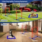 Dog Agility Set, Jump Ring, Jump Poles, Pause Box & Bag - Image 2