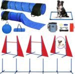 Dog Agility Training Equipment, Portable Dog Agility Course Backyard Set