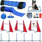 Dog Agility Training Equipment, Portable Dog Agility Course Backyard Set