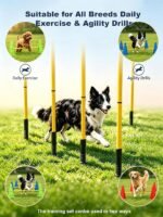 Dog Agility Training Hurdle Cone Set, Adjustable Dog Agility Equipment Obstacle Course Backyard Equipment for Pet Exercise - Image 2