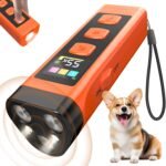 Dog Bark Deterrent Device, 3X Ultrasonic Dog Trainer, Anti Barking Device with 65FT Range, Humane Bark Control for Dogs, 3 Training Modes, Works Indoors & Outdoors