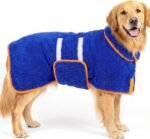 Dog Bathrobe, Super Absorbent for Small to Large Dogs, Dark Blue XL