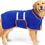 Dog Bathrobe, Super Absorbent for Small to Large Dogs, Dark Blue XL