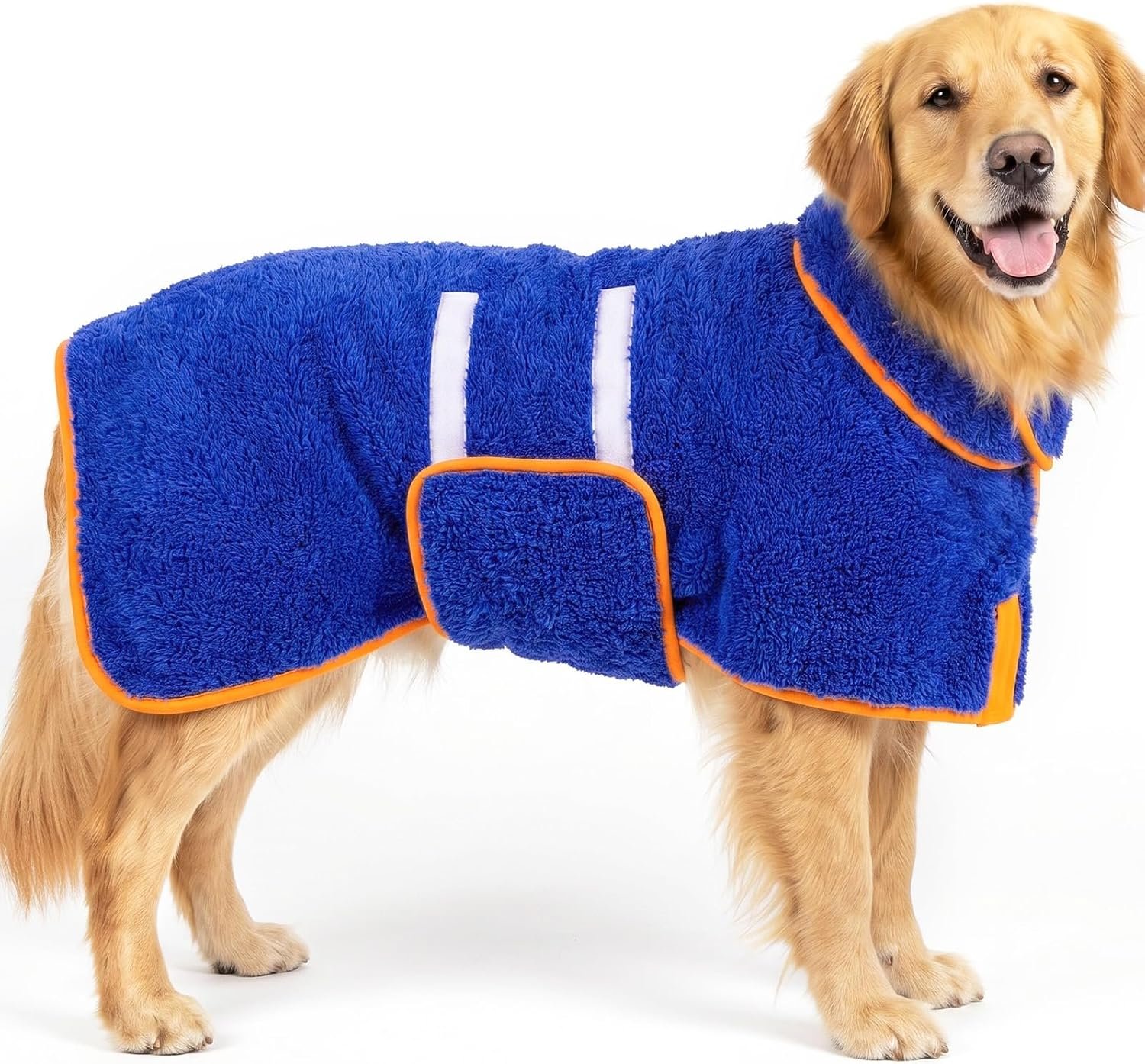 Dog Bathrobe, Super Absorbent for Small to Large Dogs, Dark Blue XL Dog Bathrobe, Super Absorbent for Small to Large Dogs, Dark Blue XL