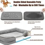 Dog Bed with Reusable Potty Pad - 44" x 31" x 6.2" - Image 2