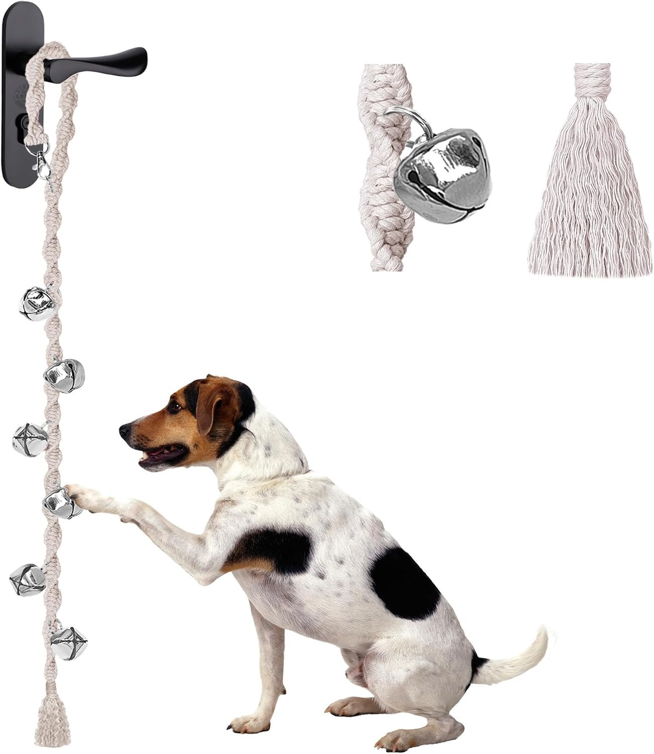 Dog Bells to Go Outside, Potty Training Bell, Handmade, Adjustable Dog Bells to Go Outside, Potty Training Bell, Handmade, Adjustable